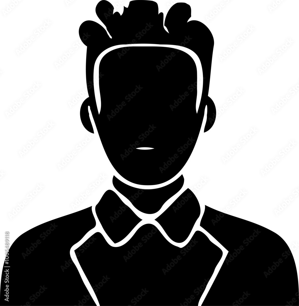 Man icon silhouette vector illustraion Man icon silhouette vector illustraion