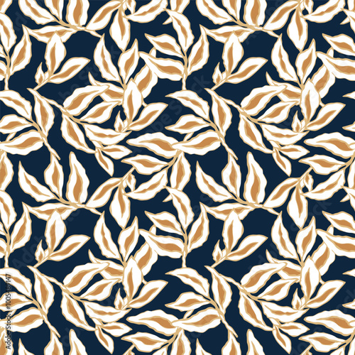 abstract leaf texture print design