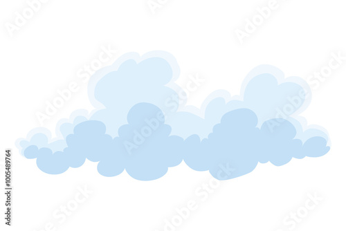 Cloud icon. Abstract white cloudscape icon symbol. Shapes in flat style. Vector cloudy design element
