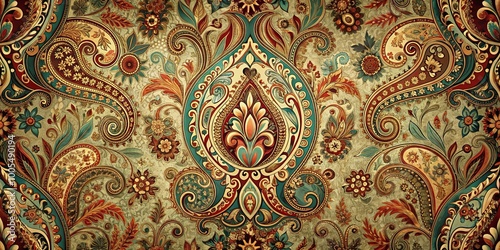 Ornate Floral Design, A Tapestry of Golden Hues and Delicate Details