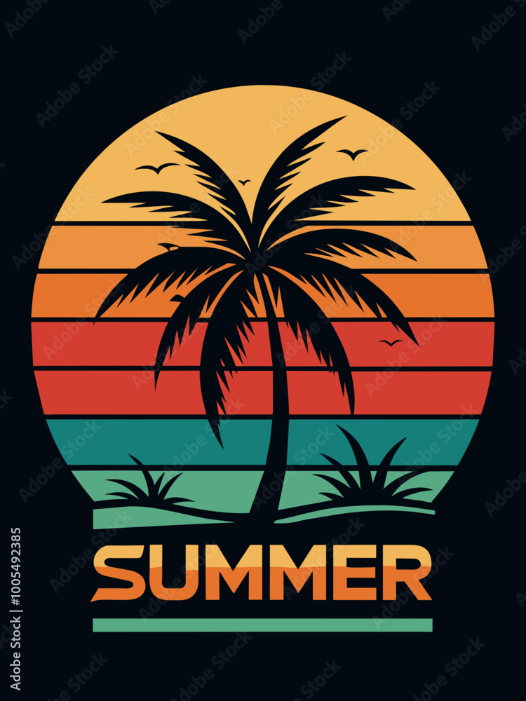 Naklejka premium tropical island with trees