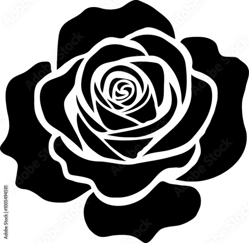 Beautiful vector illustration of a single rose flower set against a clean white background.