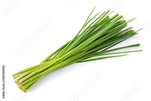 Green Lemongrass isolated on white background