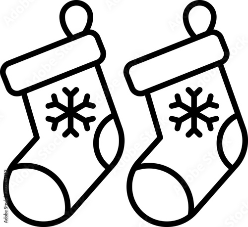 Christmas socks icon