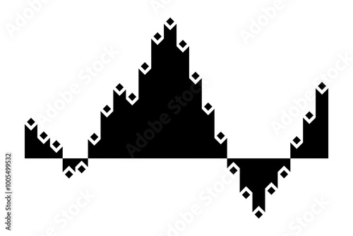 Sound wave. Audio digital equalizer technology, musical pulse vector Illustration. Voice line waveform or volume level symbol. Curve radio wave