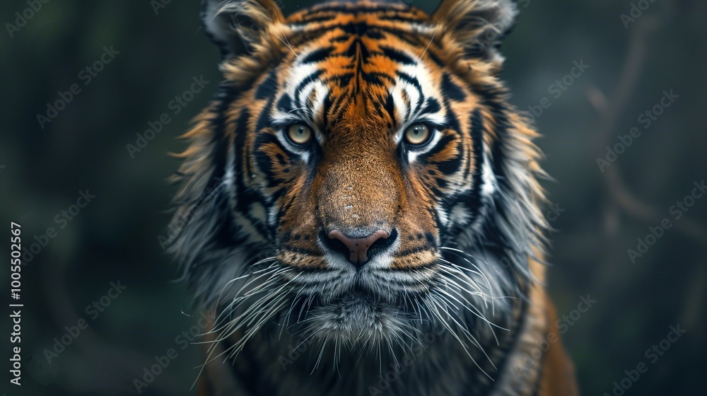 Fototapeta premium Close Up Portrait of a Majestic Tiger