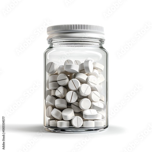 Wallpaper Mural Jar of sleeping pills isolated on white background Torontodigital.ca