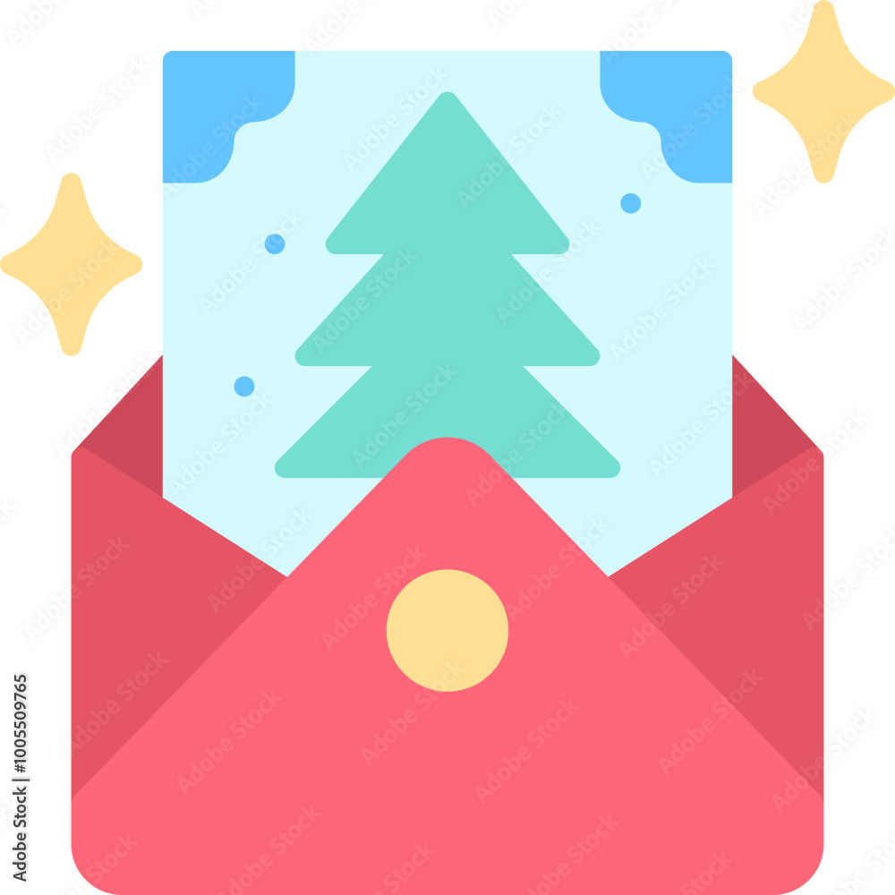 Fototapeta premium Christmas card icon
