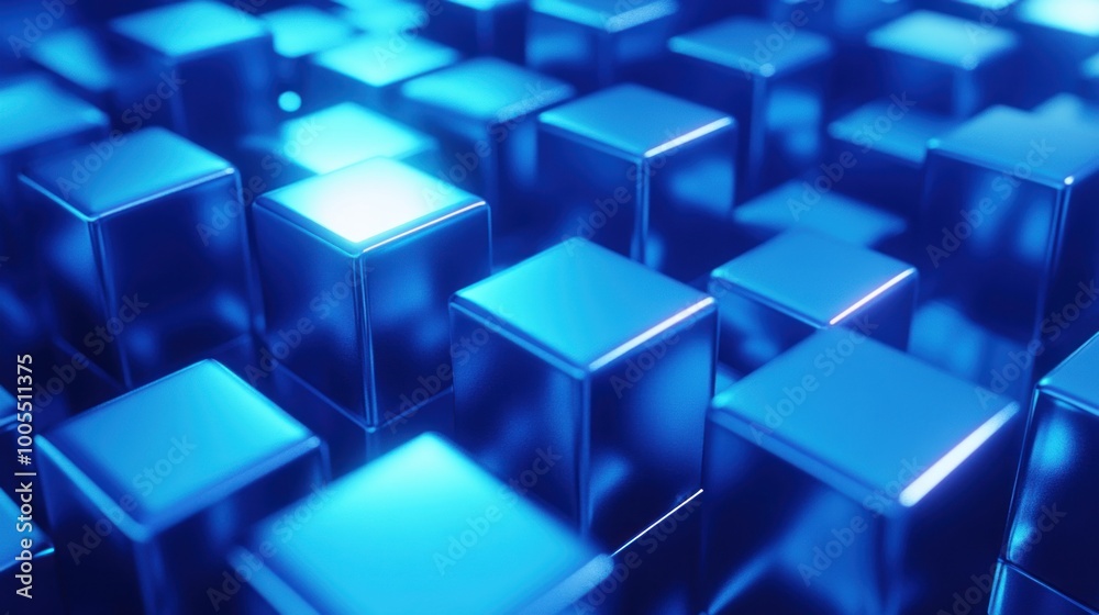 Abstract Blue Cube Pattern Abstract Blue Cube Pattern