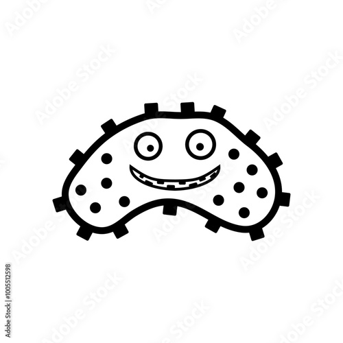 Bacterium icon on white background. Vector illustration.