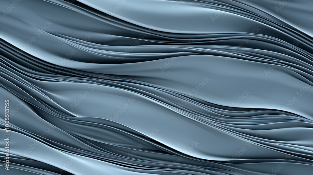 Abstract flowing blue fabric waves create a surreal and hypnotic texture Abstract flowing blue fabric waves create a surreal and hypnotic texture