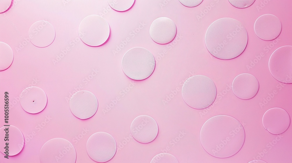 Pretty Pink Polka Dot Texture Background: A Delightful and Feminine Vision. Admire the Charm and Playfulness
