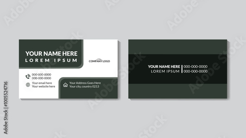  modern business card -creative and Clean business card template. Luxury business card design template. personal use. vector illustration design. Horizontal layout, print ready