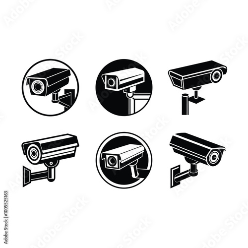 Outdoor-surveillance-camera on white background, Instant Digital Download. Illustration for prints on t-shirt and bags, posters