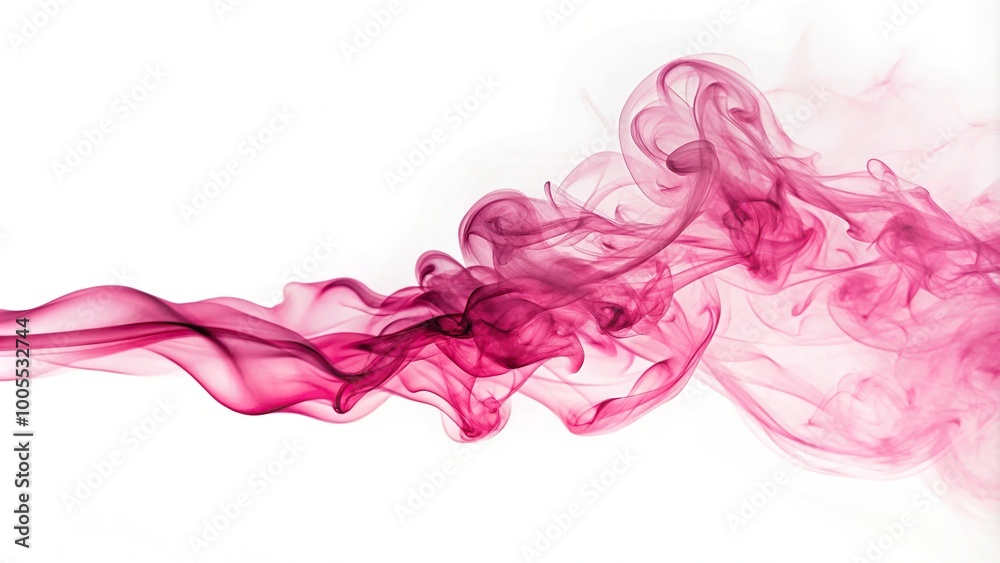 Pink color smoke on white background Pink color smoke on white background