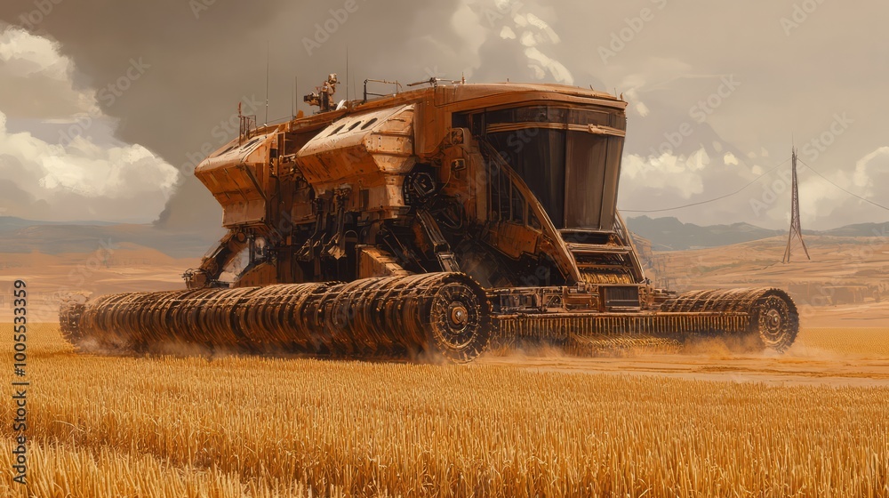 Fototapeta premium Modern agricultural machinery
