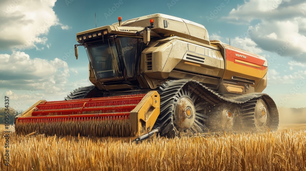 Fototapeta premium Modern agricultural machinery