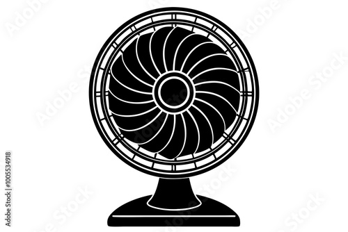 a table fan  silhouette black icon