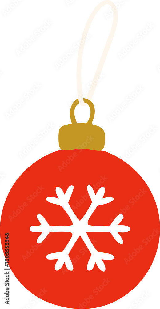 Christmas tree deco ball cute doodle illustration Christmas tree deco ball cute doodle illustration