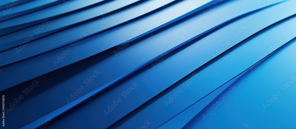 Obraz premium Abstract Blue Curved Lines Background