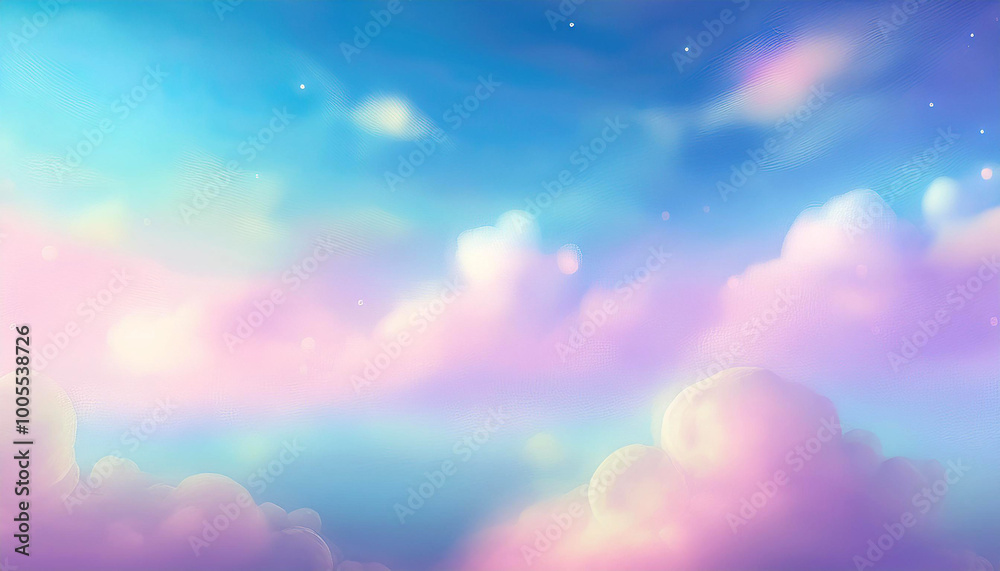Gorgeous Above View of the Clear Blue Sky and Fluffy Clouds. Gorgeous Above View of the Clear Blue Sky and Fluffy Clouds.