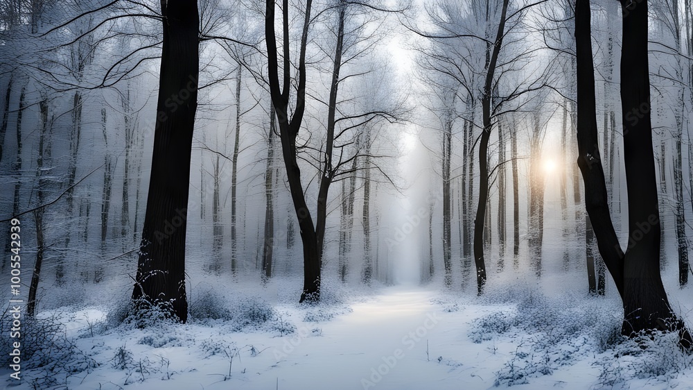 Obraz premium forest with winter