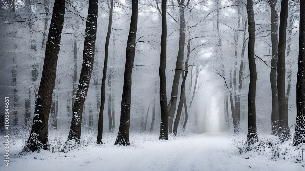 forest with winter