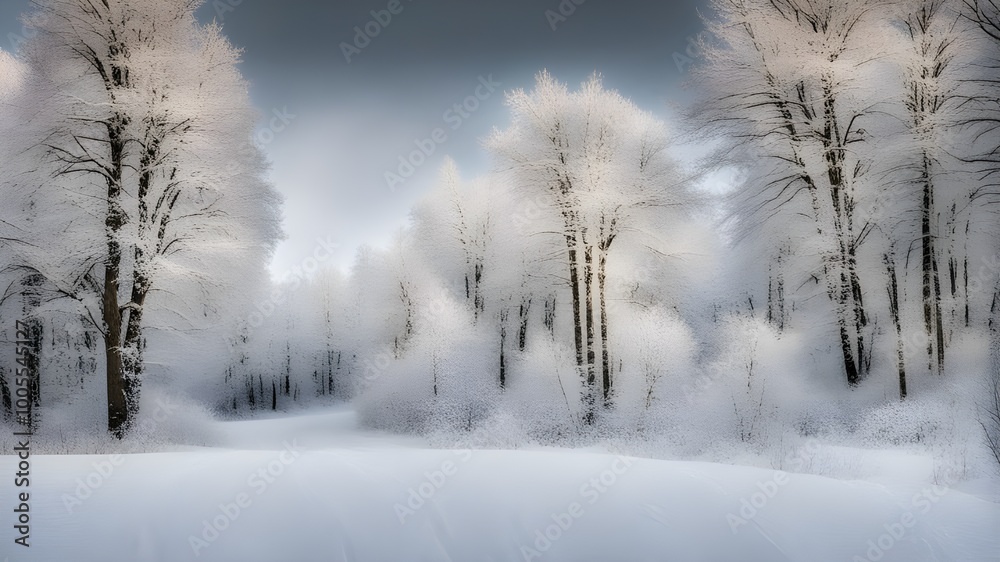 forest with winter forest with winter