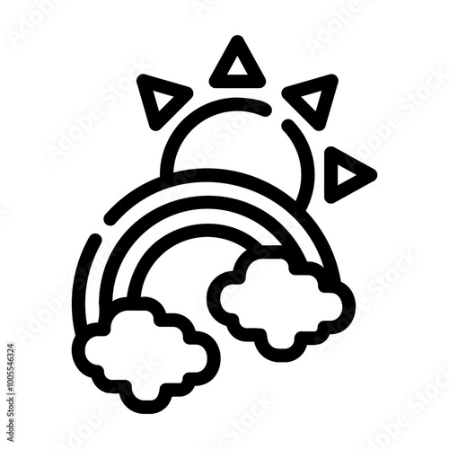 rainbow Line Icon