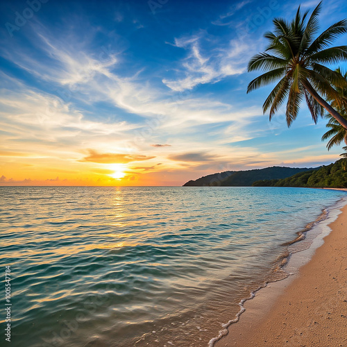 sunset on the beach