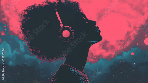 Lo-Fi music picture The background that goes well with the lo-fi music genre Generative AI	