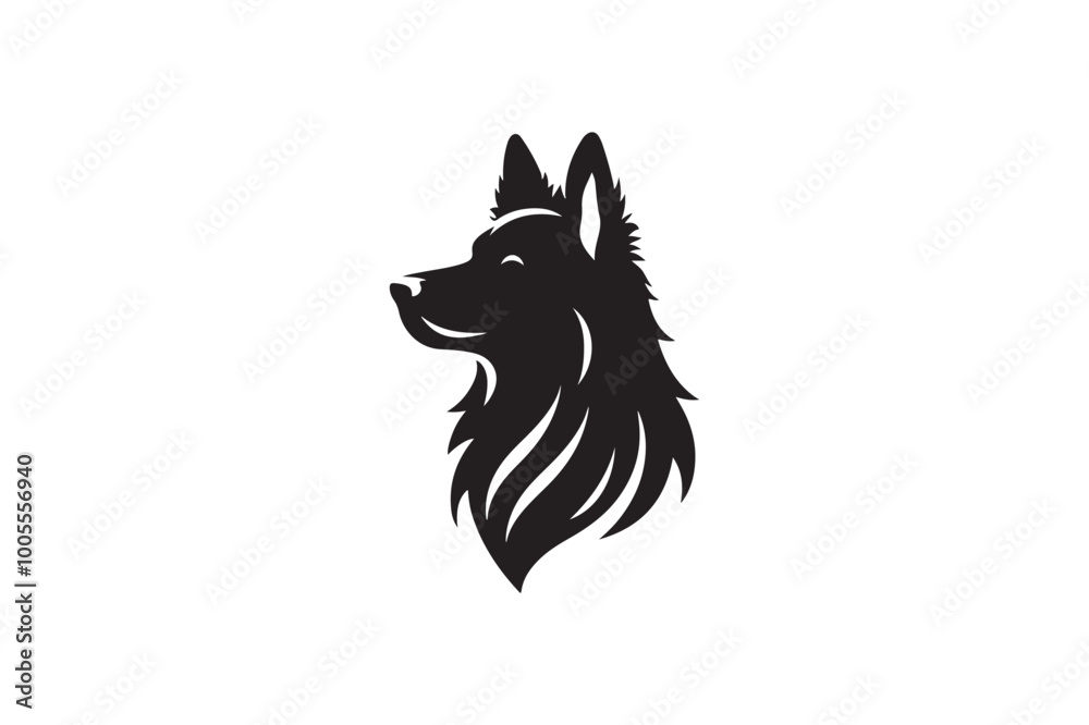 Naklejka premium Dog vector illustration with white background