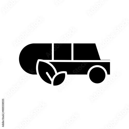 refuelling truck glyph icon