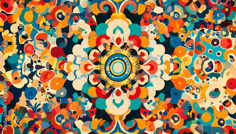 Naklejka premium pattern with shapes