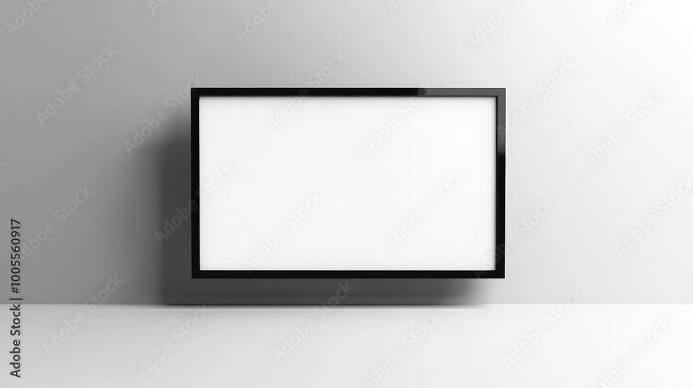 A blank white-screen television placed against a smooth, white background, focusing on simplicity and clean modern design. A blank white-screen television placed against a smooth, white background, focusing on simplicity and clean modern design.
