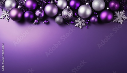 purple christmas balls