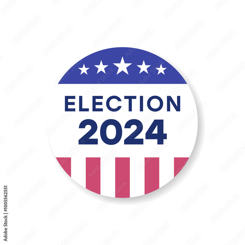 Circular Badge Featuring ELECTION 2024 Text Circular Badge Featuring ELECTION 2024 Text