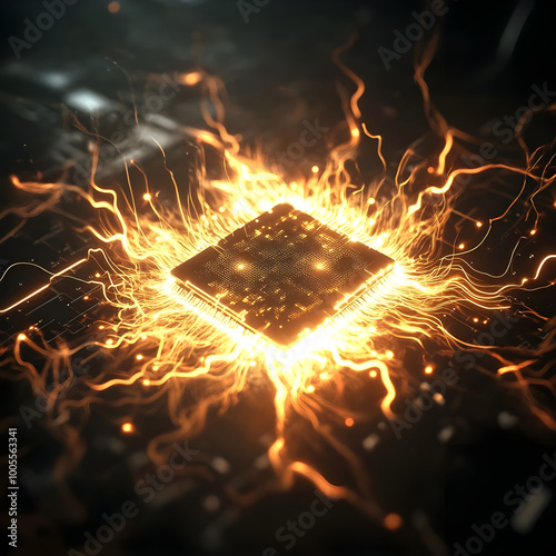 power processor microchip burning photo