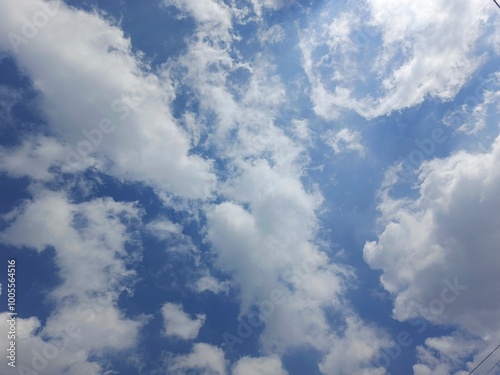 Beautiful Cloud and Blue Sky. On the bright sky background