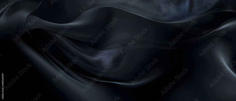 Obraz premium Abstract Black Silk Drapery