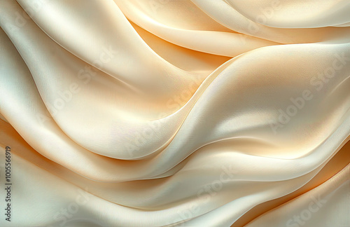 Abstract background with beige and white waves. Created with Ai