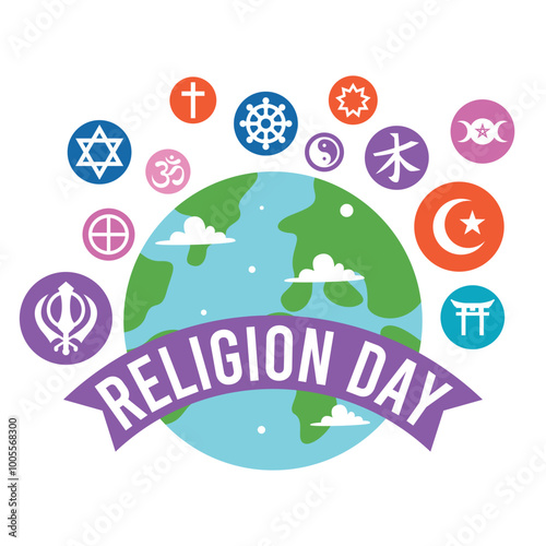 World religion day illustration background