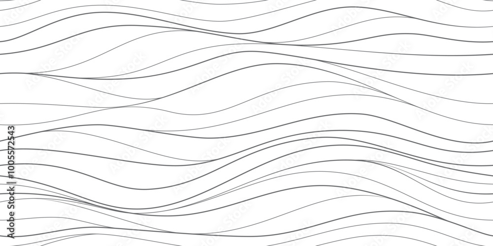 Fototapeta premium Seamless wave pattern. Water waves. Wavy lines