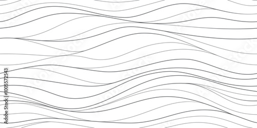 Seamless wave pattern. Water waves. Wavy lines