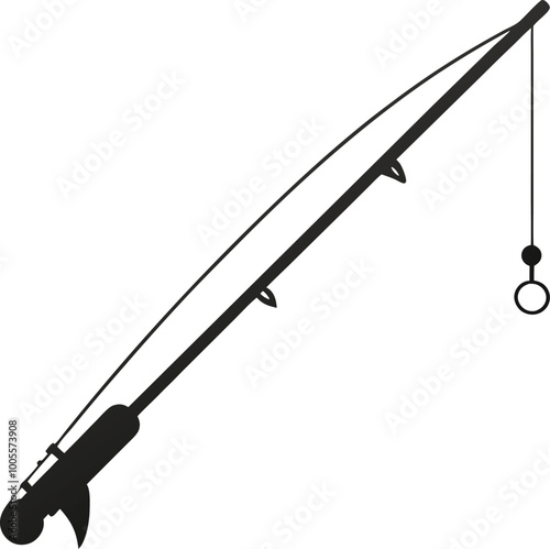 Fishing rod silhouette vector illustration design