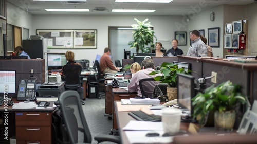 Business Professionals Working in a Modern Office photo