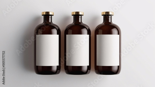 Euro beer bottle mockup with a blank label, ai generated beer bottle mockup for product