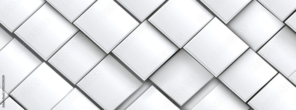 Background wallpaper banner with random shifted white cube boxes Background wallpaper banner with random shifted white cube boxes