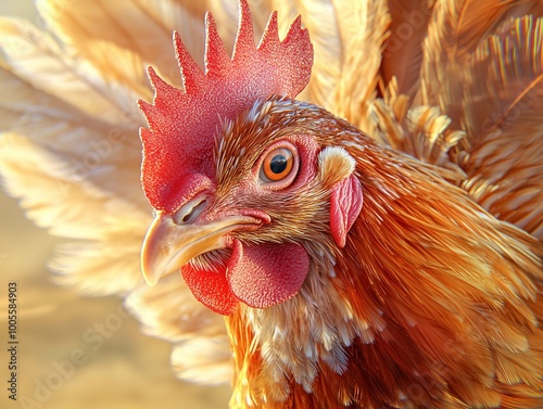 portrait of a rooster,generated ai photo