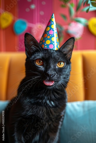 Pug and black cat celebrate together with birthday cake and candles, showcasing their joyful spirits